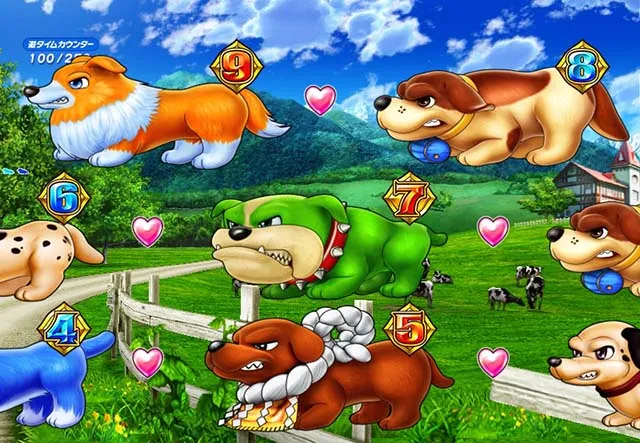 わんわんパラダイスV(5)・わんわんモード・図柄しぐさ予告