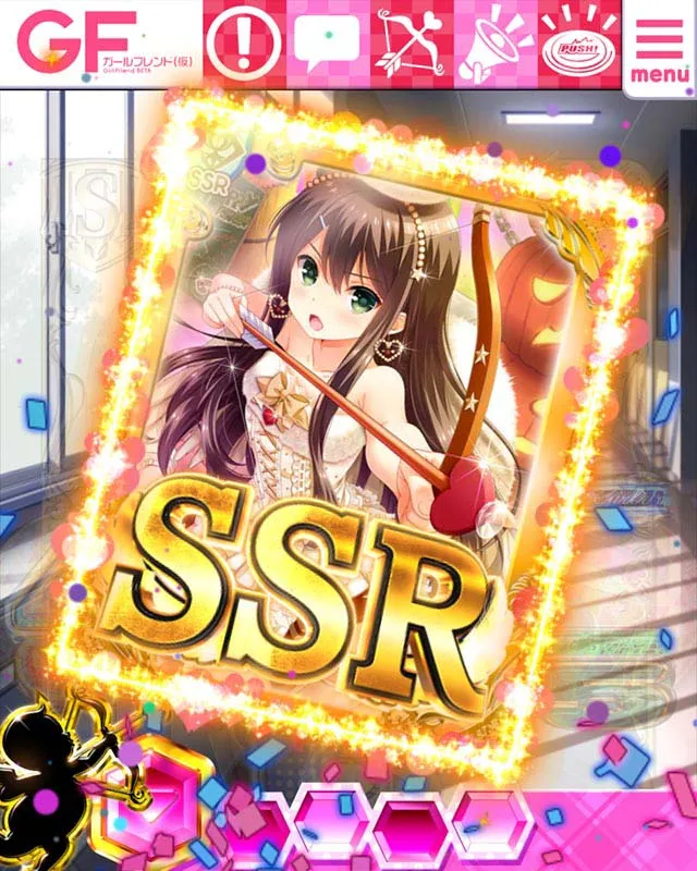 パチンコガールフレンド(仮)ガルフレ・3大ズッキュン予告・SSRガール保留