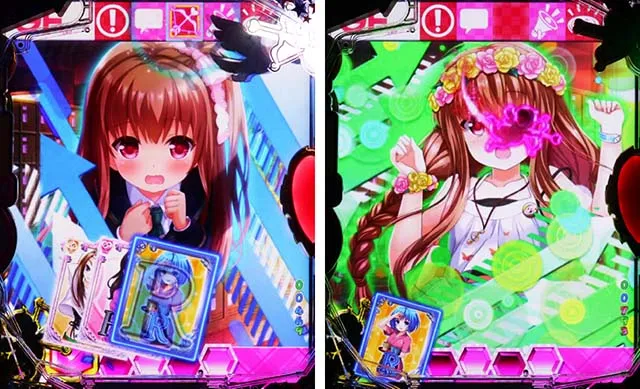 パチンコガールフレンド(仮)ガルフレ・リーチ前予告(背景共通)