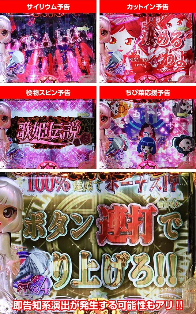 P中森明菜歌姫伝説パープルモード選択時