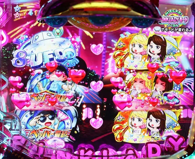 P(ぱちんこ)ピンクレディー・リーチ後予告