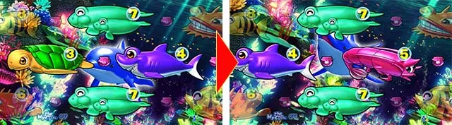 大海物語4スペシャルブラック（大海4ブラック）カウントダウンゾーン（41〜50回転）