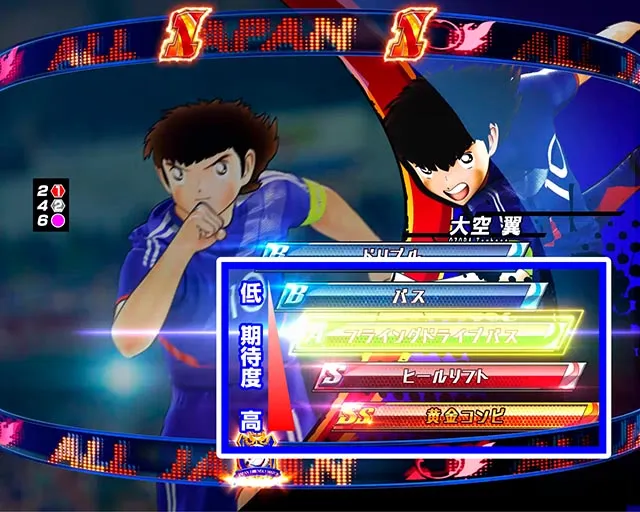 ぱちんこキャプテン翼2020（キャプテン翼3）・VICTORY ROAD中・日本突破アクション＆シュートリーチ