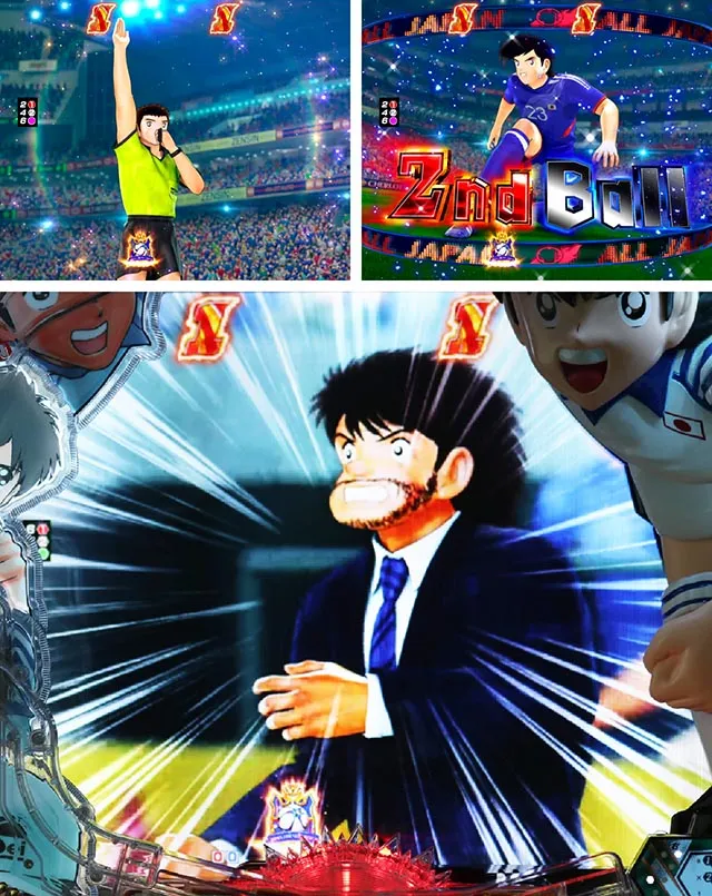 ぱちんこキャプテン翼2020（キャプテン翼3）・VICTORY ROAD中・日本突破アクション＆シュートリーチ