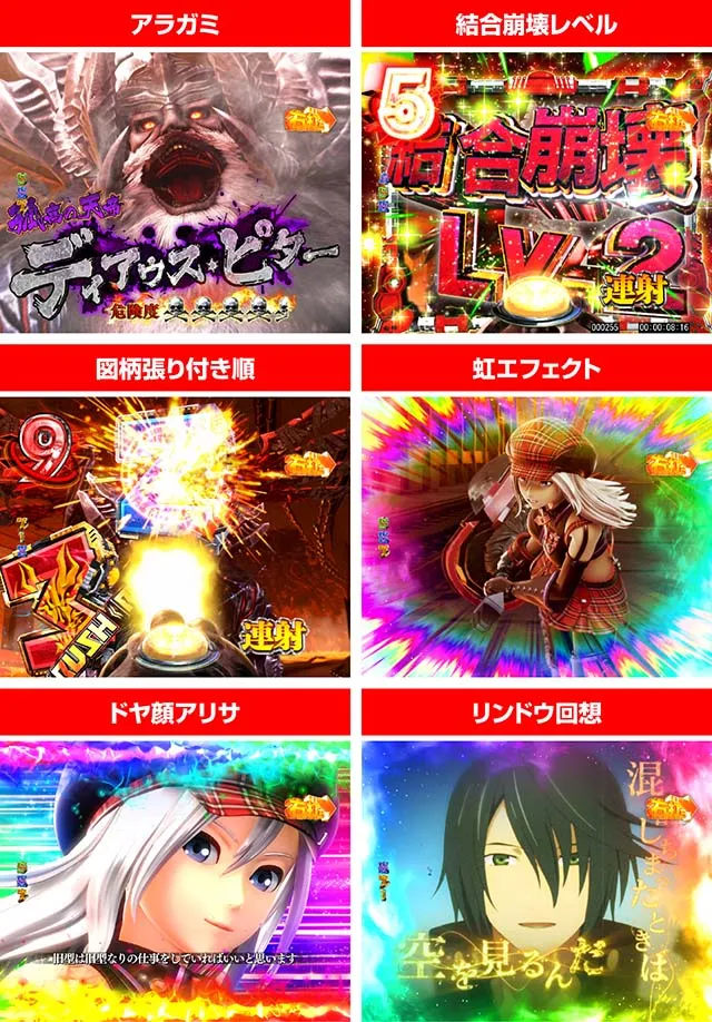 ぱちんこゴッドイーター究極一閃(ゴッドイーター2)・アリサモード中・主要演出