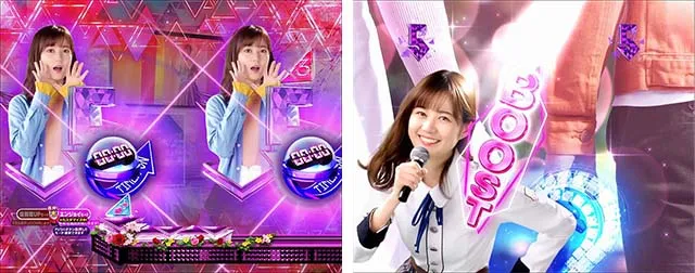 ぱちんこ乃木坂46・リーチ前予告