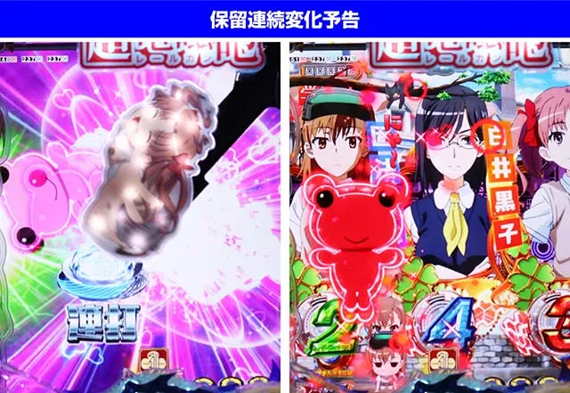 ぱちんこ・とある科学の超電磁砲（レールガン）・保留変化予告