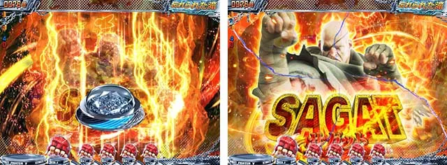 ぱちんこストリートファイターV(スト5)・リーチ後予告