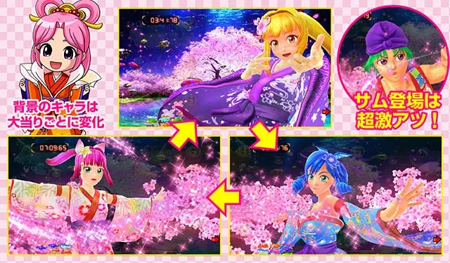 スーパー海物語IN沖縄5(沖海5)・夜桜ゾーン