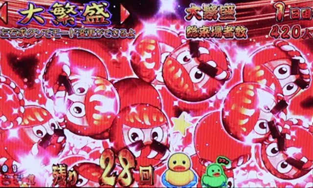 だるまっしゅ2・大繁盛モード中・主要演出