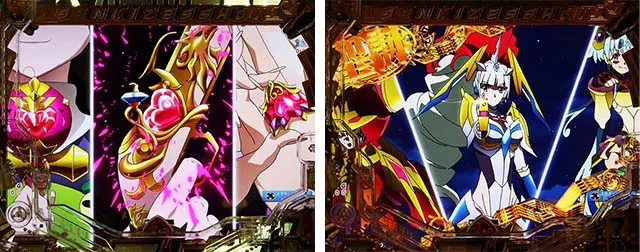ぱちんこ・フィーバー戦姫絶唱シンフォギア3黄金絶唱・リーチ後予告