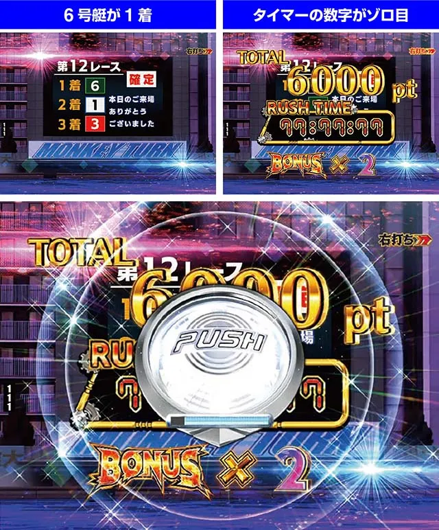 ぱちんこモンキーターン6・EXTREME BATTLE（リザルト画面）