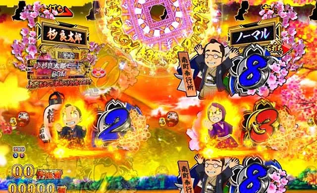 ぱちんこ・新遠山の金さん・［新3モードゾーン］杉良太郎モード