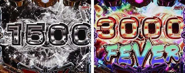 ぱちんこアクエリオン極合体・1500 or 3000FEVER(右打ち中)