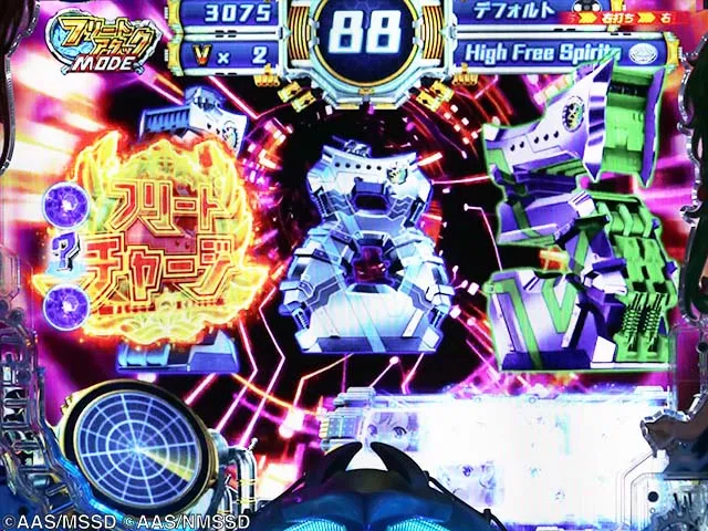 ぱちんこ・ハイスクールフリートオールスター（ハイフリ2）・［フリートアタックモード］主要演出