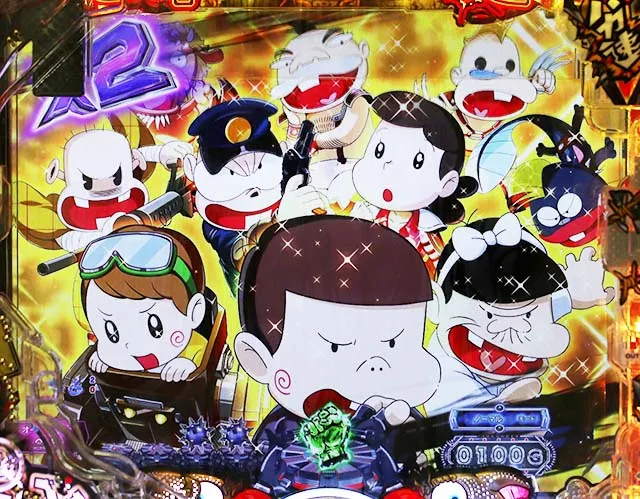 ぱちんこ・世紀末天才バカボン神SPEC凱旋・リーチ後予告
