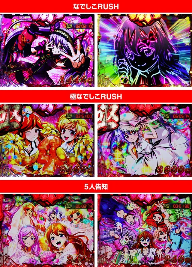 ぱちんこ・大工の源さん超韋駄天2極源LighT(源さんラッキートリガー)・なでしこRUSH&極なでしこRUSH