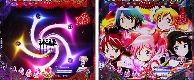 ぱちんこ・魔法少女まどかマギカ3(まどマギ3)・リーチ前予告