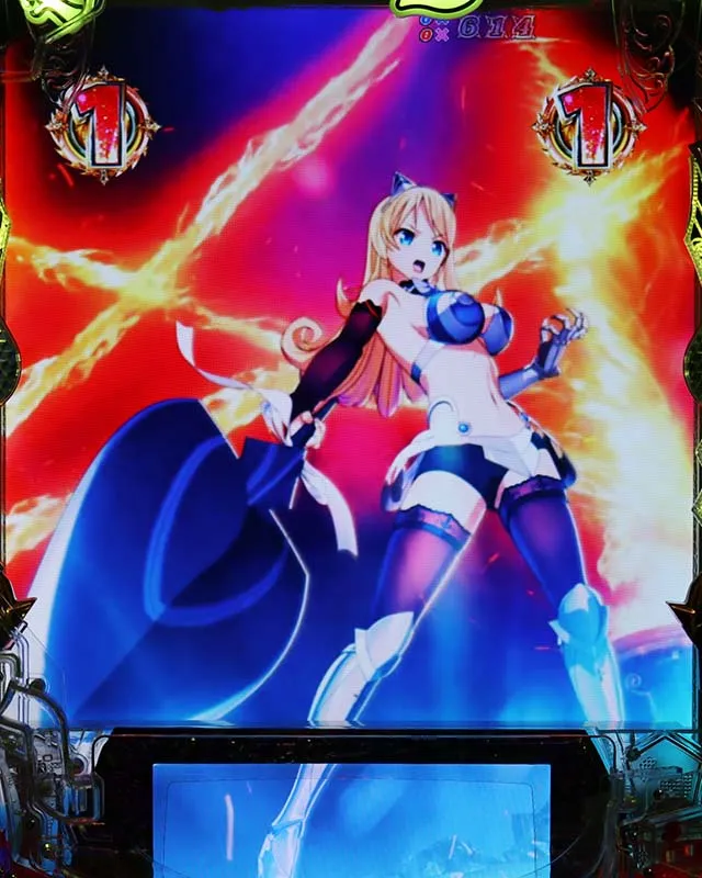 ぱちんこ・クイーンズブレイド4UNLIMITED・絶影の大見得リーチ