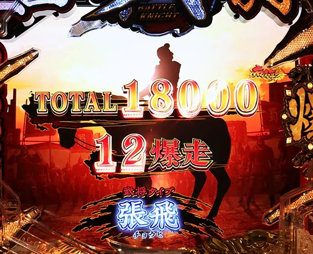 ぱちんこ・三国戦騎7500・リザルト画面
