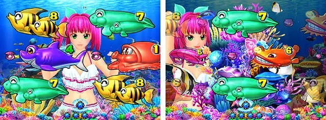 ぱちんこ・スーパー海物語IN地中海2・ウリン登場演出