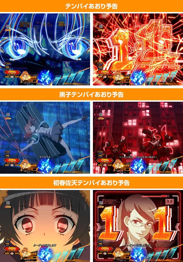 ぱちんこ・とある科学の超電磁砲2・主要演出