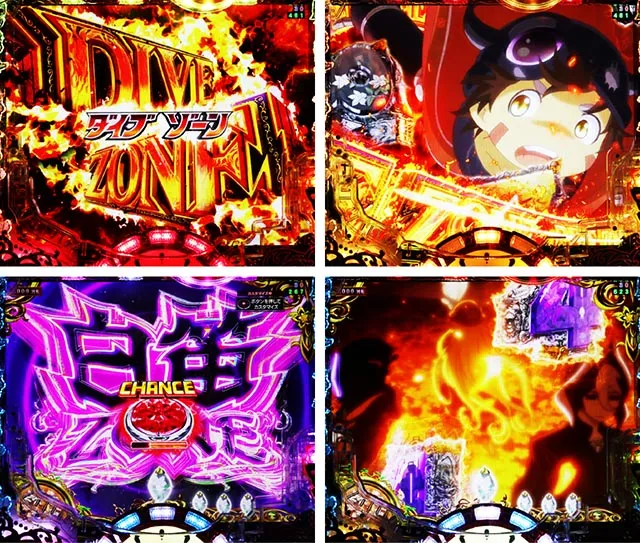 ぱちんこ・メイドインアビス虹の黄金域・リーチ前予告