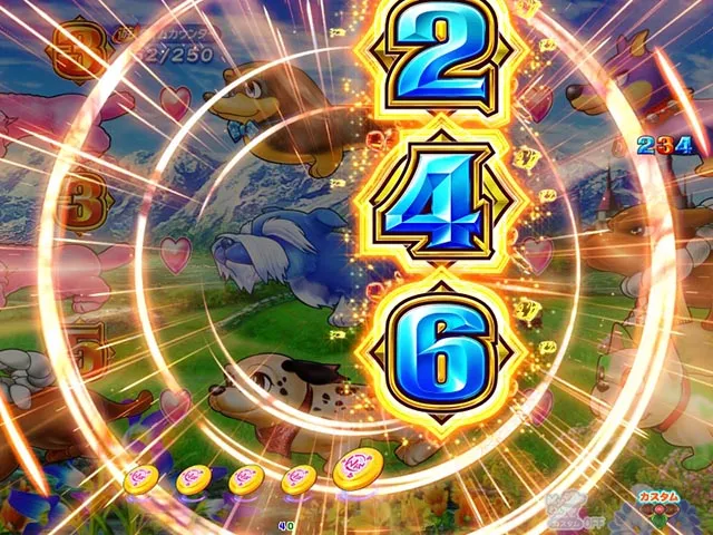 ぱちんこ・わんわんパラダイスCELEBRATION・わんわんモード中・主要演出