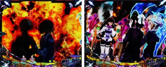 ぱちんこ・フィーバー戦姫絶唱シンフォギア4・リーチ前予告