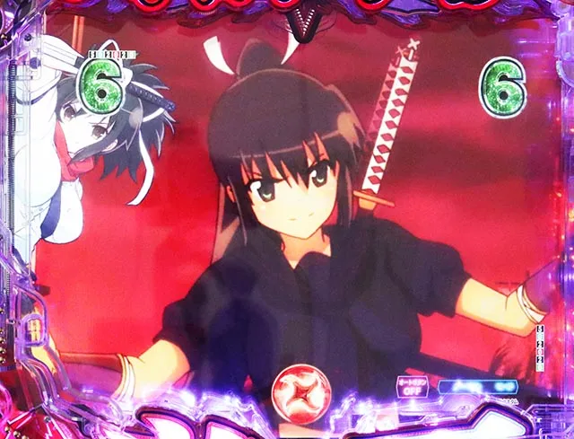 ぱちんこ・閃乱カグラ・上級忍務リーチ