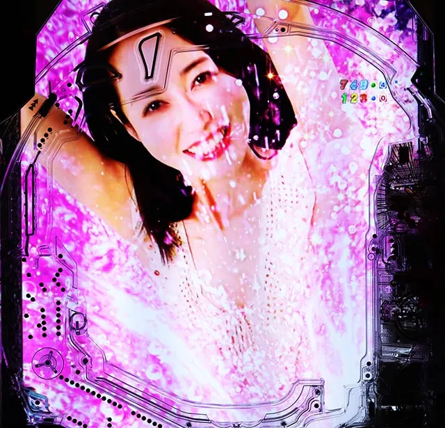 ぱちんこ・ジューシーハニー極嬢・リーチ前予告