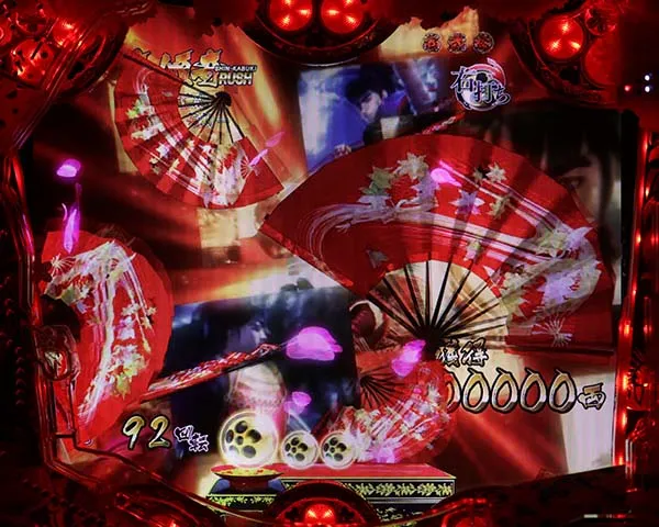 花の慶次漆黒確変真傾奇RUSH中予告信頼度・舞扇ZONE演出