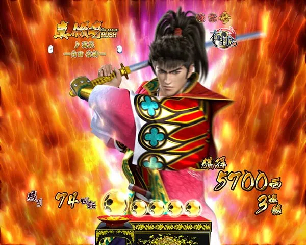 花の慶次漆黒確変真傾奇RUSH中予告信頼度・慶次3D先読み演出