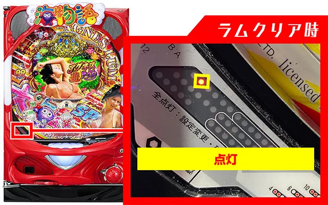 大海物語4アグネスラム・ラムクリアランプ判別