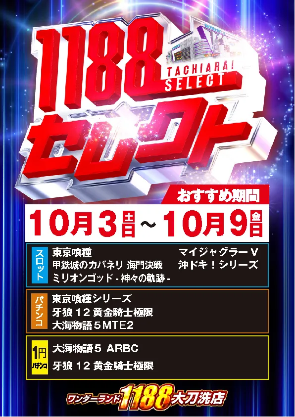 ワンダーランド1188大刀洗店の最新情報画像