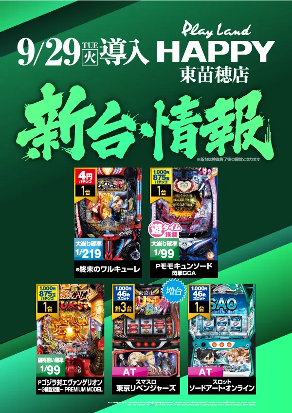 プレイランドハッピー東苗穂店の最新情報画像