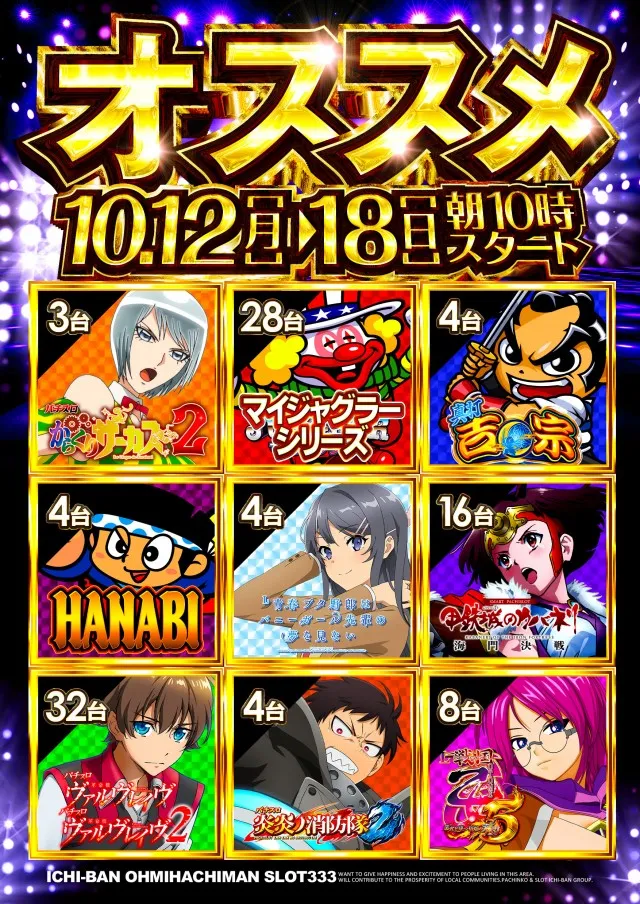 ICHI-BAN近江八幡店 SLOT333の最新情報画像