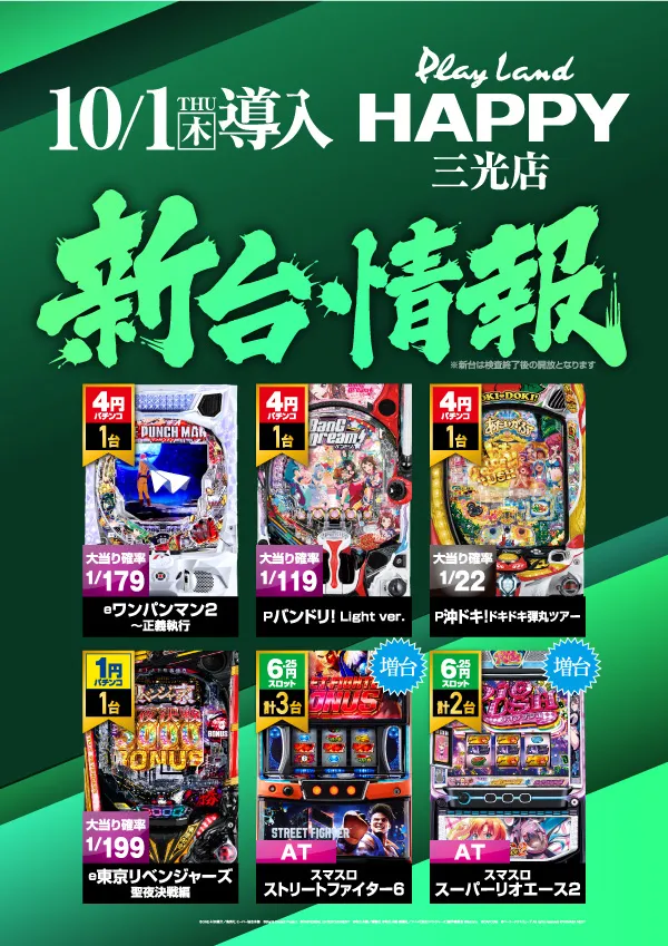 プレイランドハッピー三光店の最新情報画像
