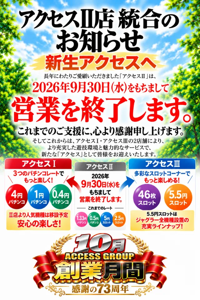 アクセスの最新情報画像