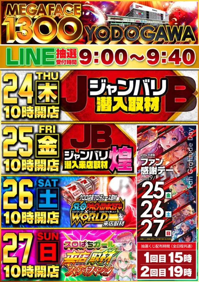 メガフェイス1300淀川の最新情報画像