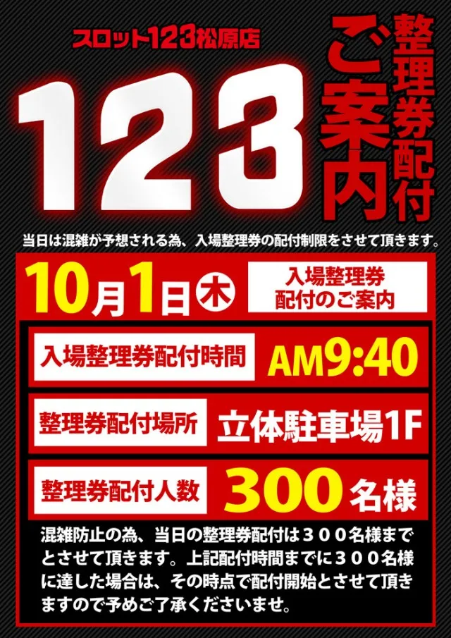 スロット123松原店の最新情報画像
