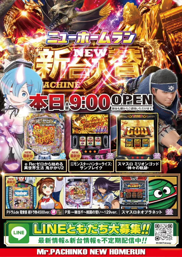 ミスターパチンコニューホームランの最新情報画像
