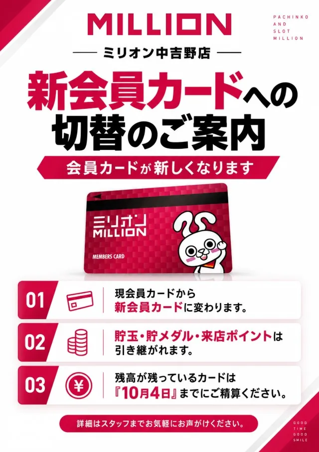 ミリオン中吉野店の最新情報画像