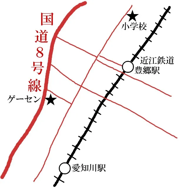 けいおん！聖地の略図