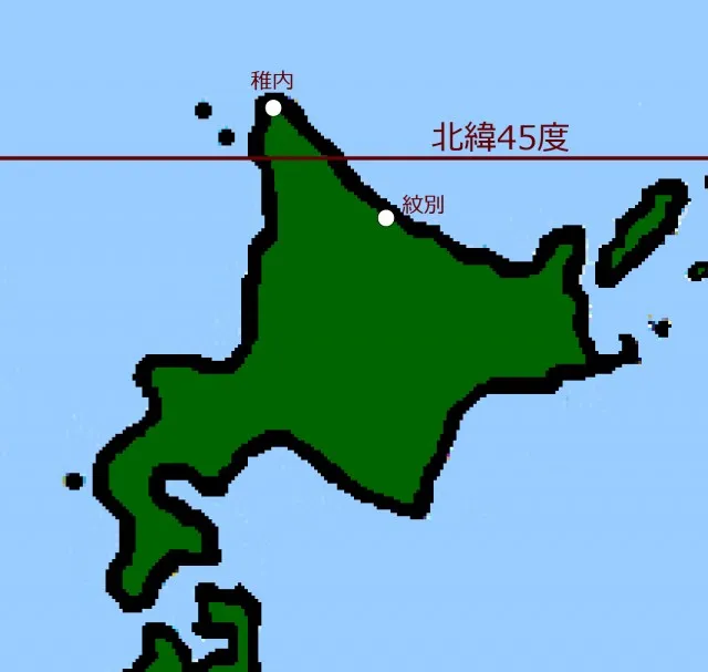 北緯45度11