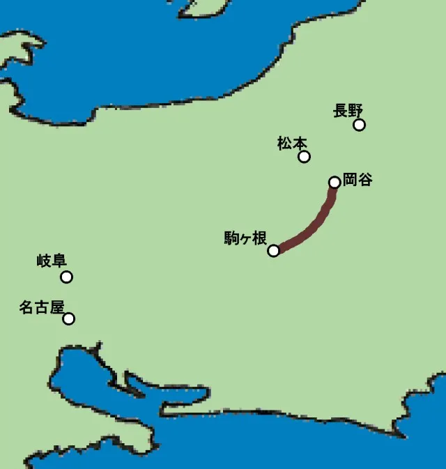駒ヶ根&rarr;岡谷
