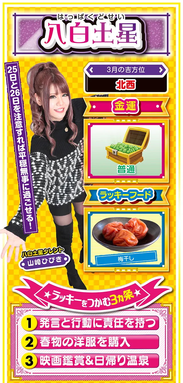 八白土星占い結果