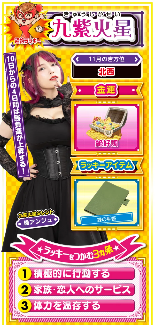 九紫火星占い結果
