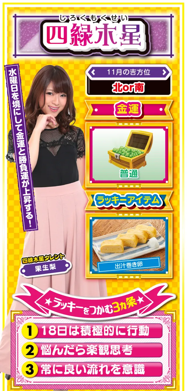 四緑木星占い結果