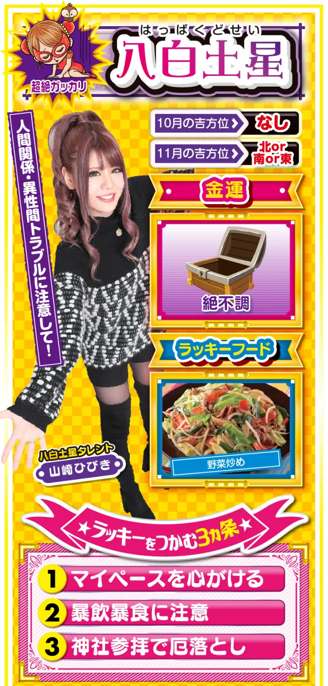 八白土星占い結果